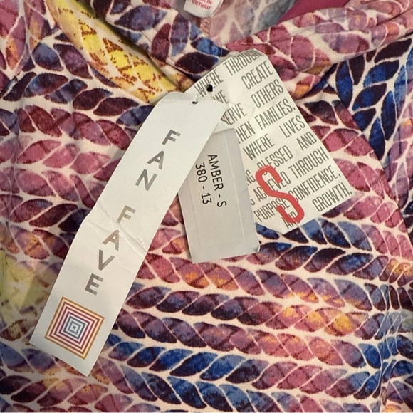 NWT LuLaRoe Small  Amber Lightweight Hoodie Unicorn Multicolor Pink - Picture 7 of 9